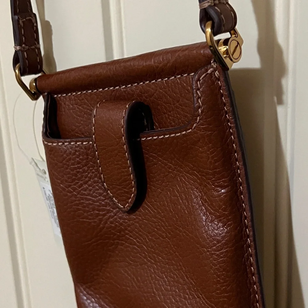 Fossil Rich Brown Leather Phone Holster